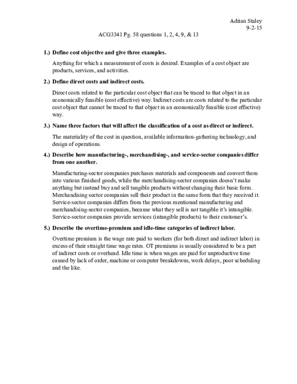 Accounting Assumptions