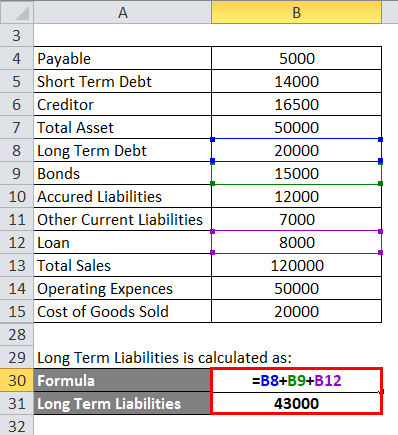 long term liabilities