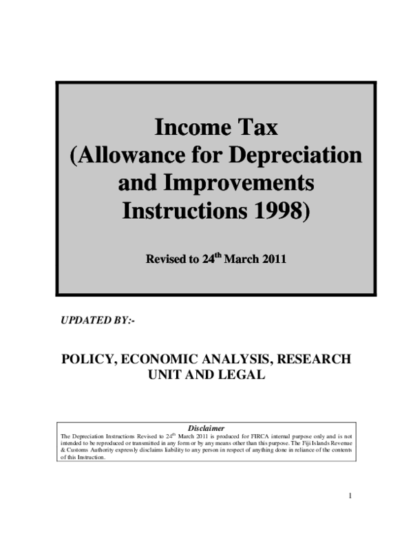 revised depreciation