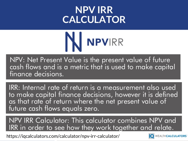 the internal rate of return is defined as the: