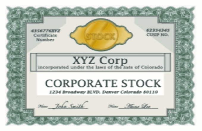 stock certificate