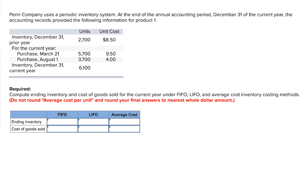 periodic system of inventory